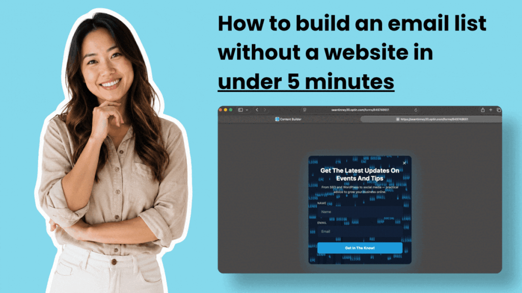 How to build an email list without a website in under 5 minutes