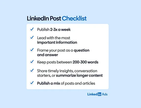 LinkedIn shares tips on effective posting