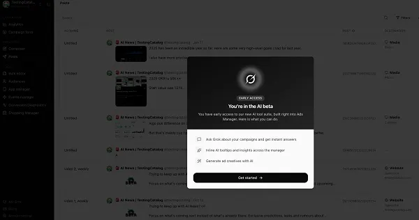 X adds Grok-powered insights to Ads Manager