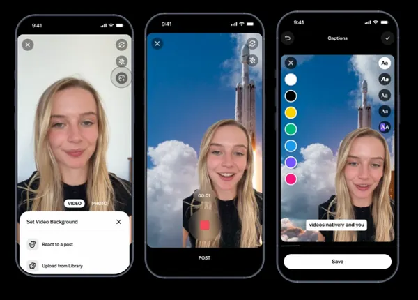 X rolls out updated video editor, including green screen recording