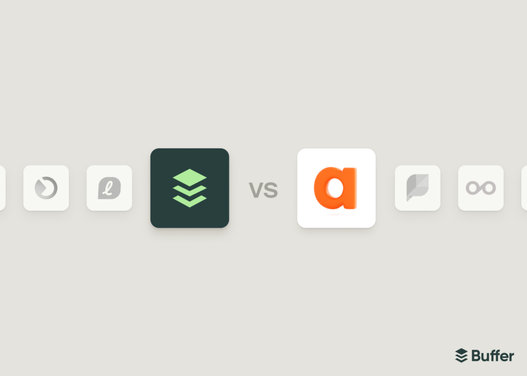 Buffer vs. Agorapulse comparison showing Buffer