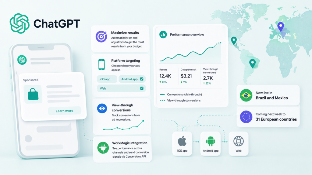 ChatGPT Ads adds automated bidding, platform targeting