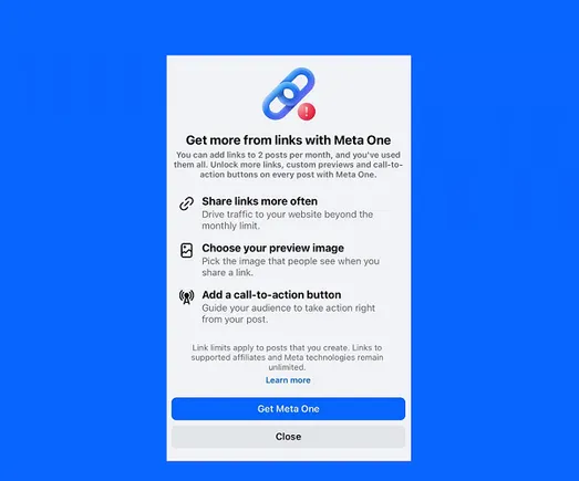 Facebook Pages get charged for link posts